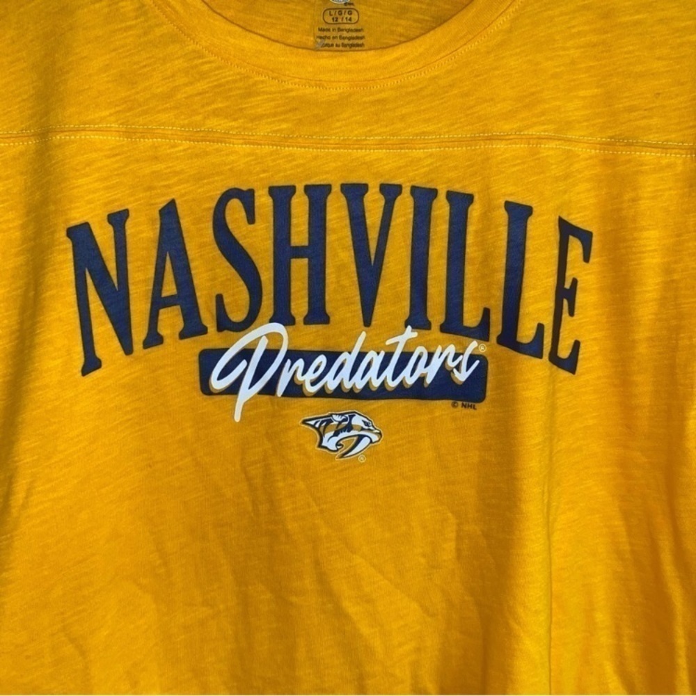 NWT NHL Nashville Predators Yellow Tee - Picture 2 of 5